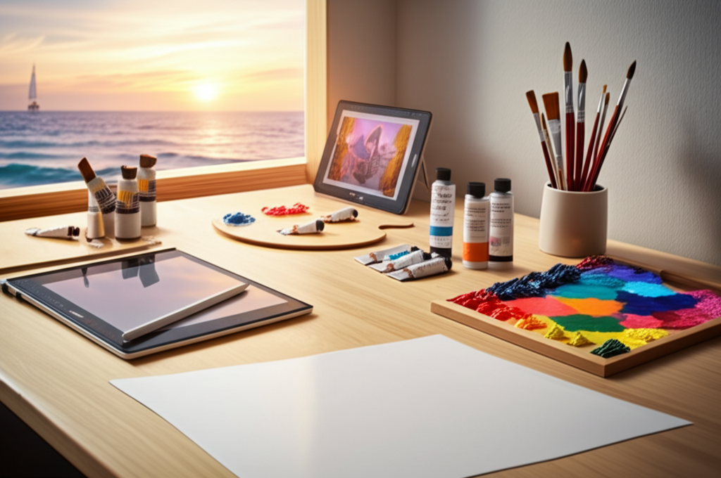 Exploring digital and traditional art