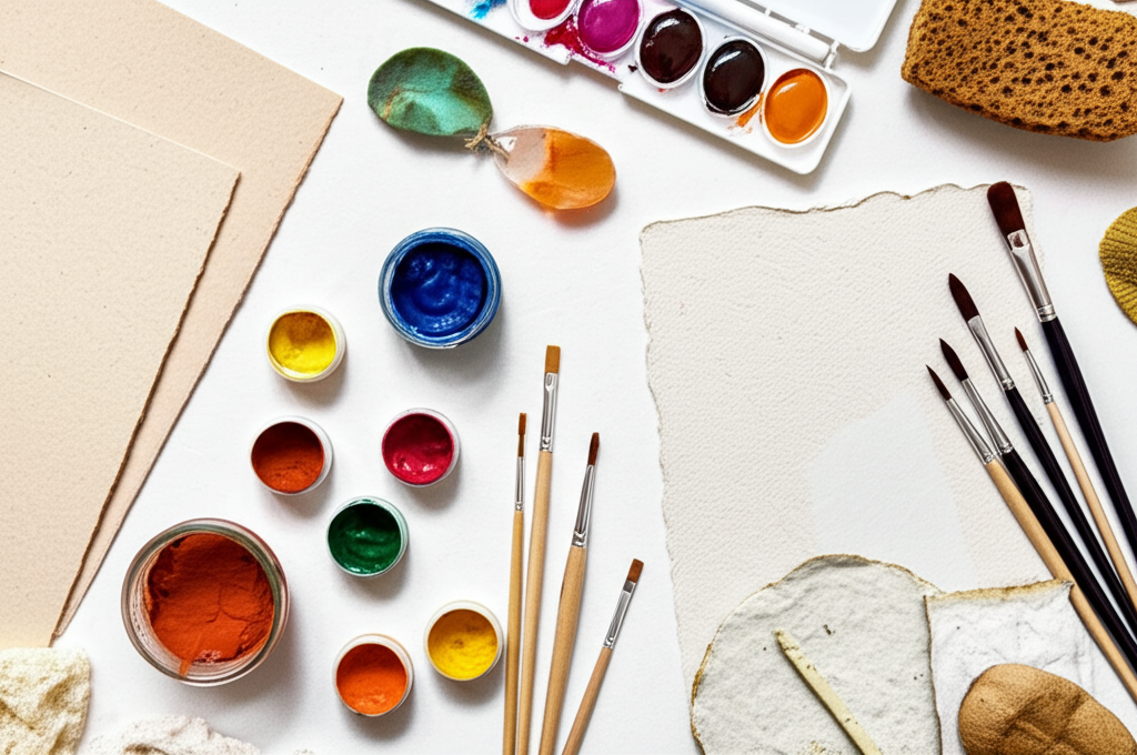 Artist working with sustainable materials